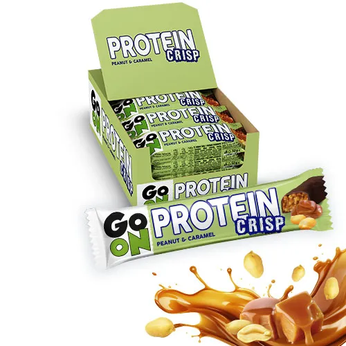 Go On Baton Proteinowy Crisp Orzech-Karmel 50g - zestaw 24 sztuki