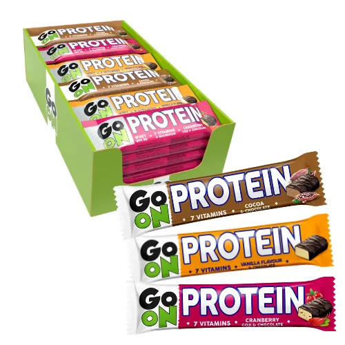 Go On Batony Proteinowe Mix 50g - zestaw 24 sztuki