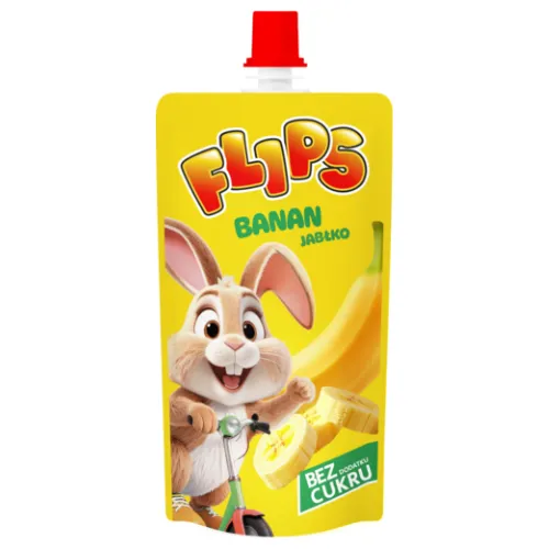 Flips Mus Banan Jabłko 100% B/Cukru 100g
