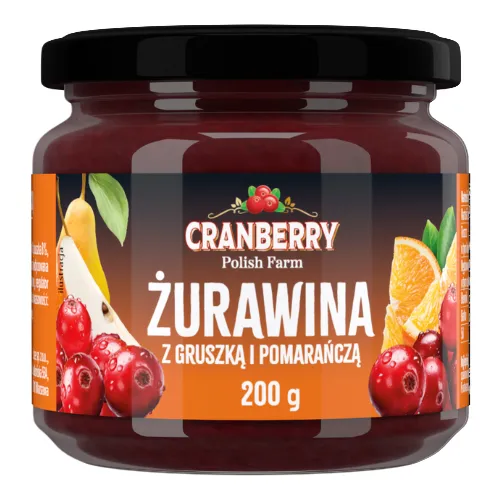 Żurawina z Gruszką i Pomarańczą 200g