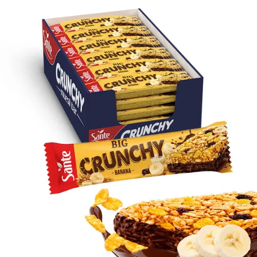 Baton Big Crunchy Bananowy w Czekoladzie 50g  - zestaw 20 sztuk