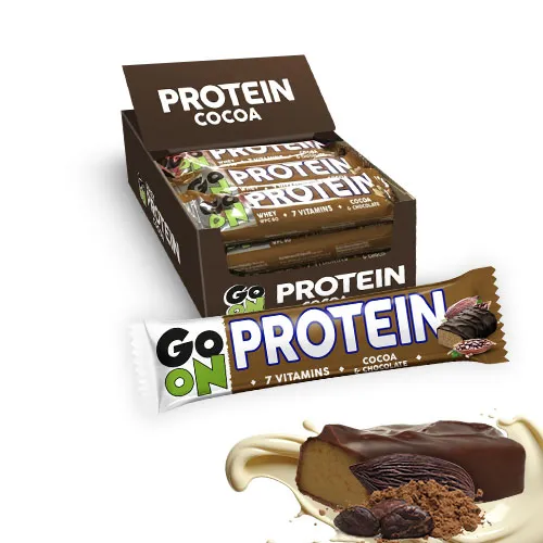 Baton proteinowy 20% GO ON kakaowy 50g - Zestaw 24 sztuk