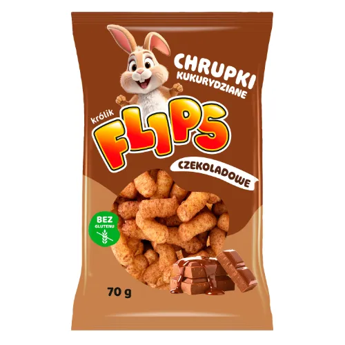 Flips Chrupki Kukurydziane Czekoladowe 70g