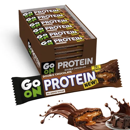 Go On Baton Proteinowy Double Chocolate 45g - zestaw 24 sztuki