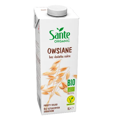 Napój Sante Organic Owsiany Bez Dodatku Cukru 1l