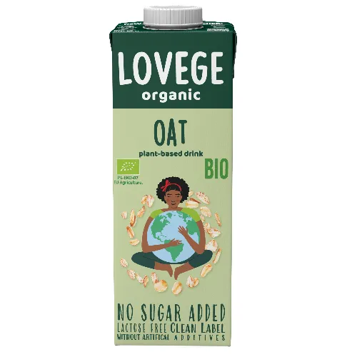Napój Lovege Organic Owsiany Bez Dodatku Cukru 1l