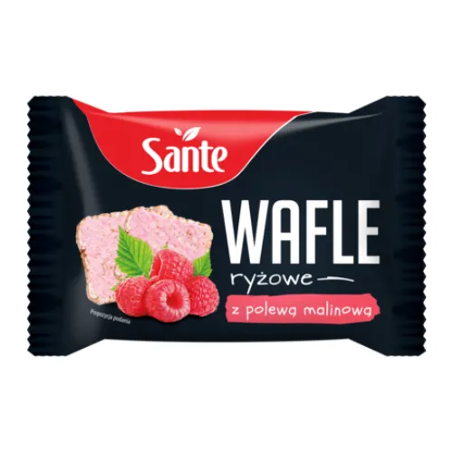 Wafle Ryżowe z Polewą Malinową 20g