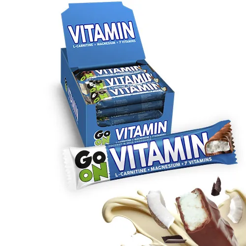 Baton energetyczny GO ON Vitamin kokosowy 50g - Zestaw 24 sztuk