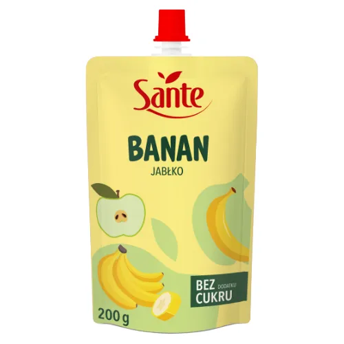 Mus Banan Jabłko 100% B/Cukru 200g