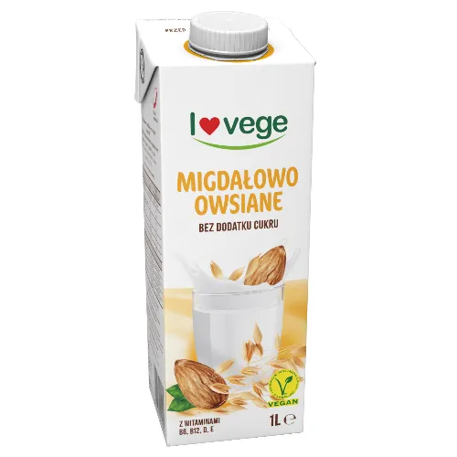 Napój Lovege Migdałowo-Owsiany Bez Dodatku Cukru 1l