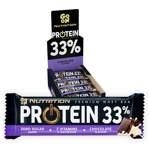 Baton proteinowy 33% czekoladowy 50g - zestaw 25 sztuk