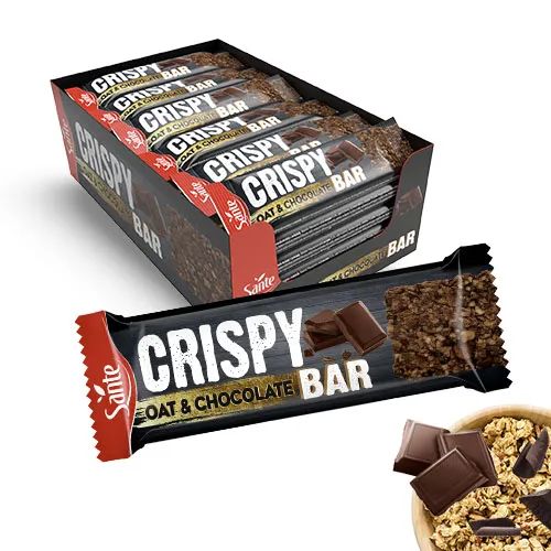 Crispy Bar Baton Owsiany z Czekoladą 40g - zestaw 24 sztuki
