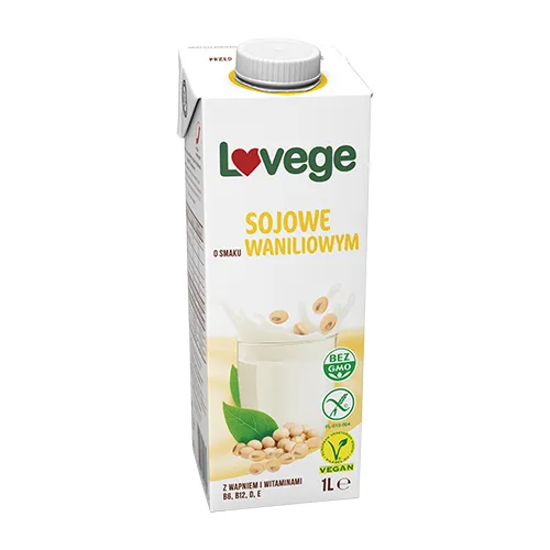 Napój Lovege Sojowy o Smaku Waniliowym 1l