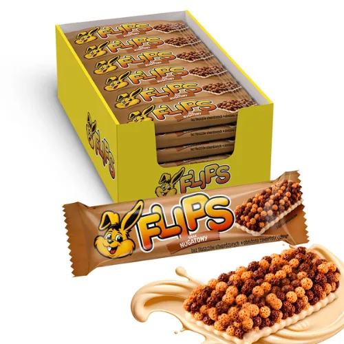 Flips Baton o Smaku Nugatowym 23g - zestaw 24 sztuki