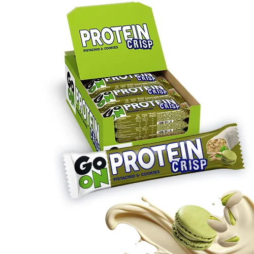 Go On Baton Proteinowy Crisp Pistacja 45g - zestaw 24 sztuki