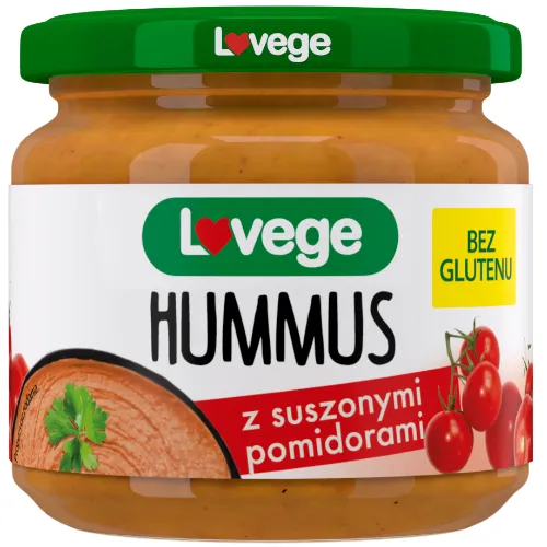 Hummus z pomidorami Lovege w słoiku 180g