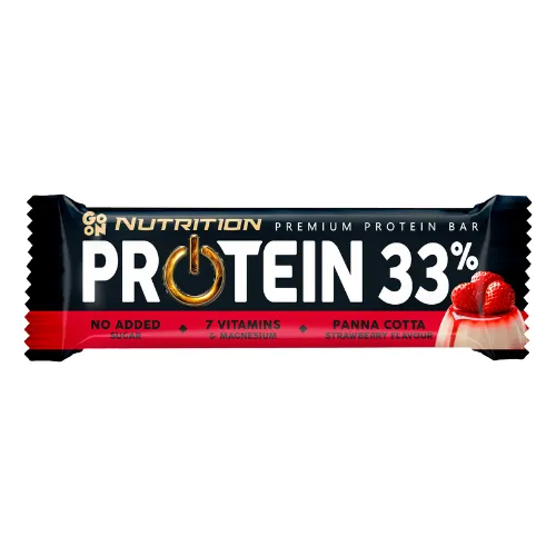 Baton proteinowy 33% panna cotta & truskawka 50g