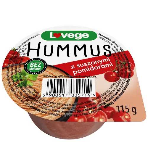 Hummus z suszonymi pomidorami Lovege 115g