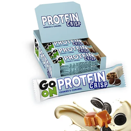 Go On Baton Proteinowy Crisp Ciastko-Karmel 50g - zestaw 24 sztuki