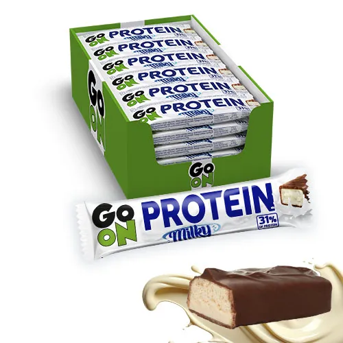Go On Baton High Protein Milky 45g - zestaw 24 sztuki