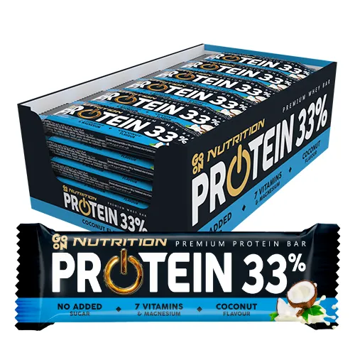 Baton proteinowy 33% kokosowy 50g - zestaw 25 sztuk