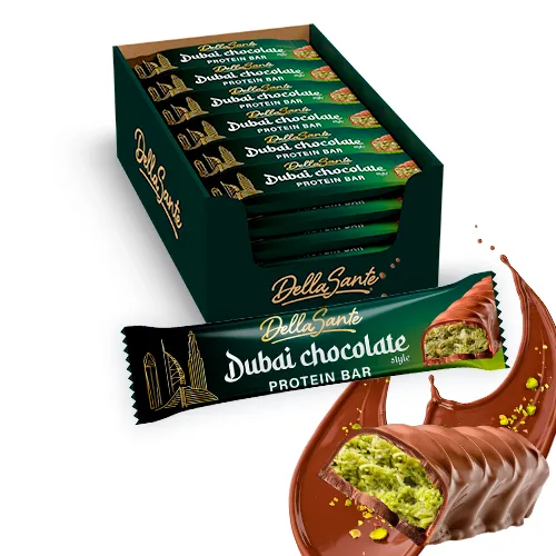 Baton Proteinowy Dubai Chocolate Style 45g - zestaw 24 sztuki