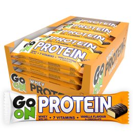 Baton proteinowy 20% GO ON waniliowy 50g - Zestaw 24 sztuk