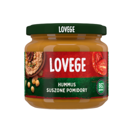 Hummus z suszonymi pomidorami Lovege w słoiku 180g