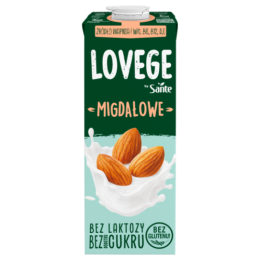 Napój Lovege Migdałowy Bez Dodatku Cukru 1l bez glutenu