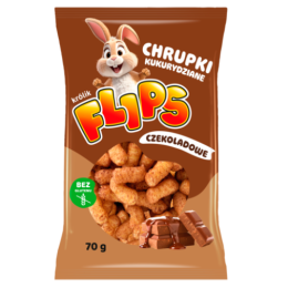 Chrupki kukurydziane Flips o smaku czekolady 70g