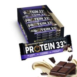 Baton proteinowy 33% czekoladowy 50g - zestaw 25 sztuk
