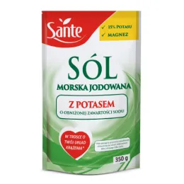 Sól morska jodowana z potasem o obniżonej zawartości sodu 350g