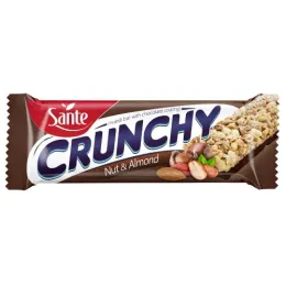 Baton Crunchy z orzechami i migdałami podlany czekoladą 40g