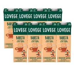 Napój Lovege  Owsiany Dla Baristów o Smaku Słony Karmel 1l - zestaw 8 sztuk