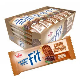Fit Ciasteczka Zbożowe Kakaowe Bez Dodatku Cukru 50g - zestaw 20 sztuk