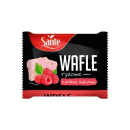 Wafle Ryżowe z Polewą Malinową 24g