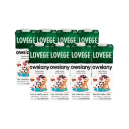 Napój Lovege Owsiany o Smaku Mleka 1l - zestaw 8 sztuk