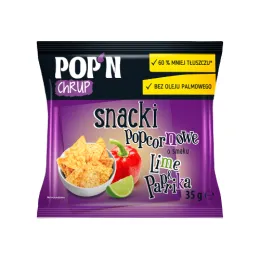 POP'N CHRUP Snacki Popcornowe o Smaku Paprika&Lime 35g