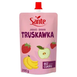 Mus Truskawka Banan Jabłko 100% B/Cukru 200g