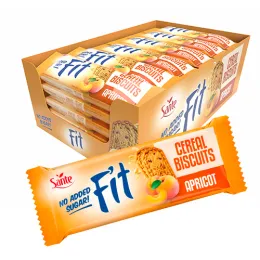 Fit Ciasteczka Zbożowe z Morelą Bez Dodatku Cukru 50g - zestaw 20 sztuk