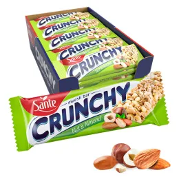 Baton Crunchy z orzechami i migdałami 35g - zestaw 25 sztuk