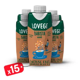 Napój Lovege Owsiany Dla Baristów Bez Dodatku Cukru 0,33l - zestaw 15 sztuk