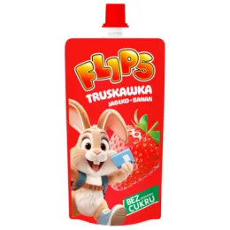 Flips Mus Truskawka Banan Jabłko 100% B/Cukru 100g