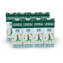 Napój Lovege Sojowy z Wapniem 1l - zestaw 8 sztuk