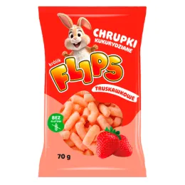Flips Chrupki Kukurydziane Truskawkowe 70g