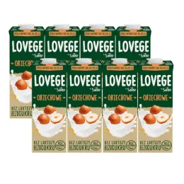 Napój Lovege Orzech Laskowy 1l bez glutenu - zestaw 8 sztuk