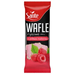 Wafle ryżowe z polewą malinową  66g