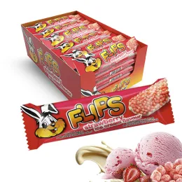 Flips Baton o Smaku Lodów Truskawkowych 23g - zestaw 24 sztuki